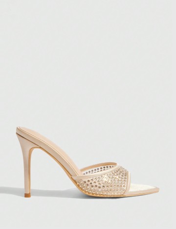 Saboți cu toc Shein, bej