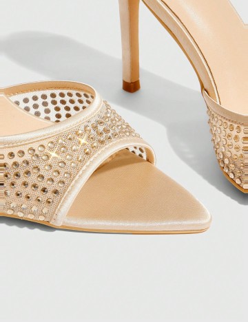 Saboți cu toc Shein, bej