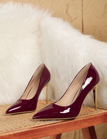 Pantofi cu toc Shein, mov