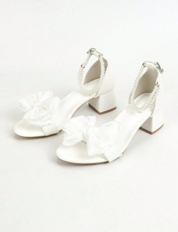 Sandale Cu Toc Shein, alb