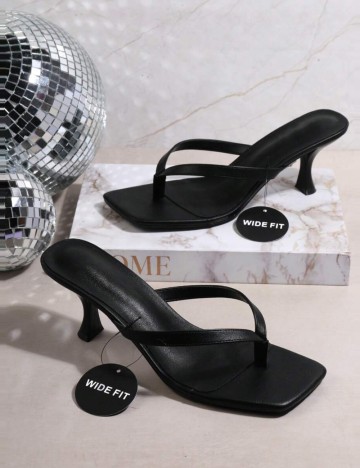 Saboți cu toc Shein, negru