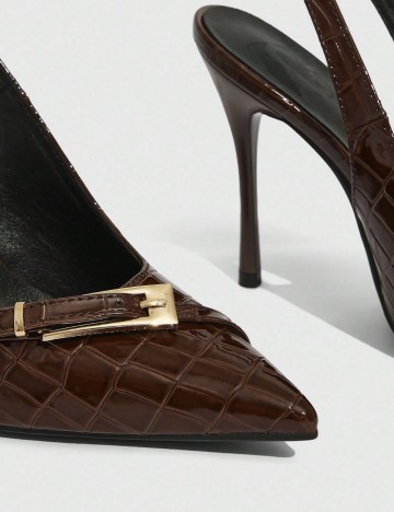 Pantofi cu toc Shein, maro