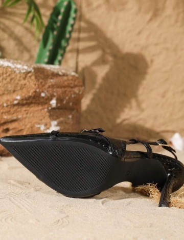 Saboți cu toc Shein, negru