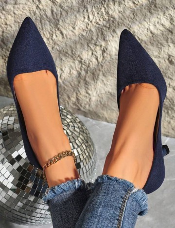 Pantofi cu toc Shein, albastru