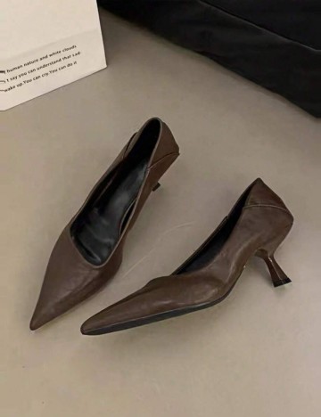Pantofi cu toc Shein, maro