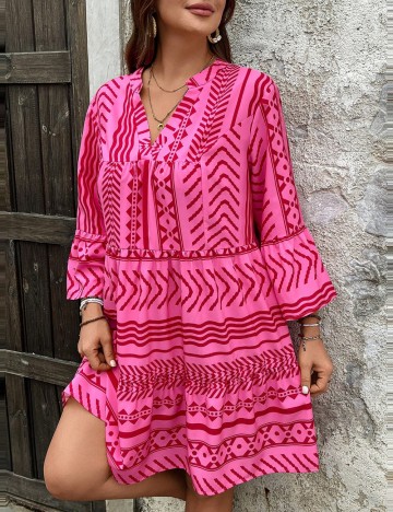 Rochie mini Shein Curve+, roz