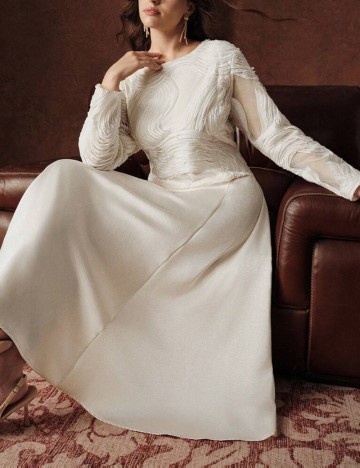 Rochie midi Shein Curve+, crem