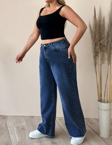 Jeans Shein Curve+, albastru