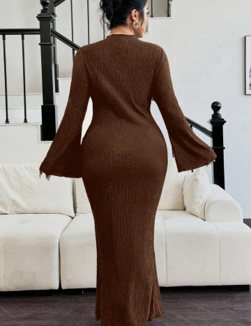 Rochie maxi Shein Curve+, maro