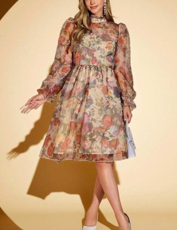 Rochie midi Shein, mix culori