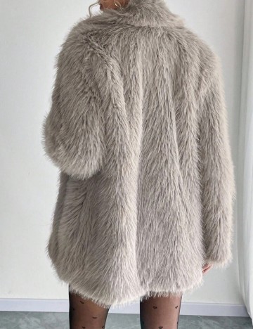 Haină De Blană Shein, bej