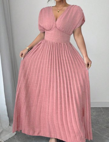 Rochie midi Shein Curve+, roz