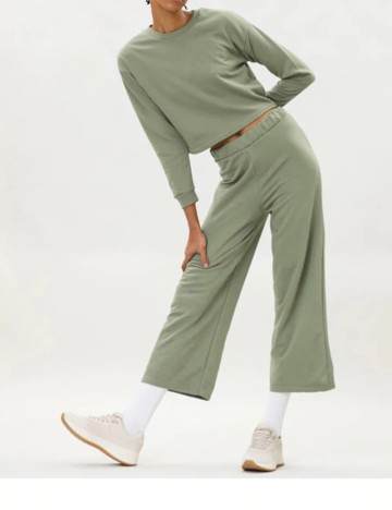 Pantaloni evazați Lefties, verde