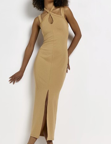Rochie midi River Island, maro deschis