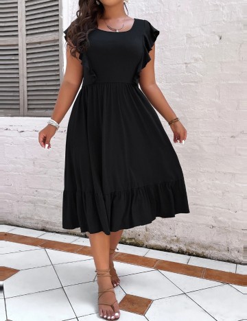 Rochie midi Shein Curve+, negru