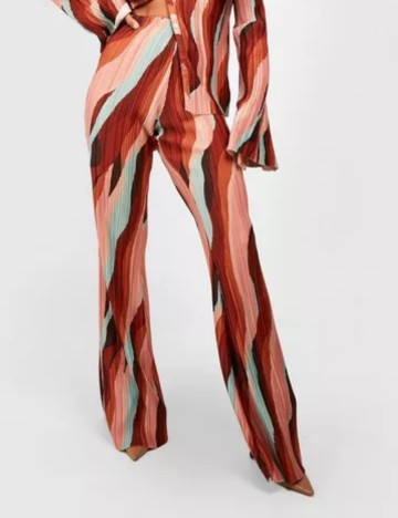 Pantaloni evazați Boohoo, mix culori