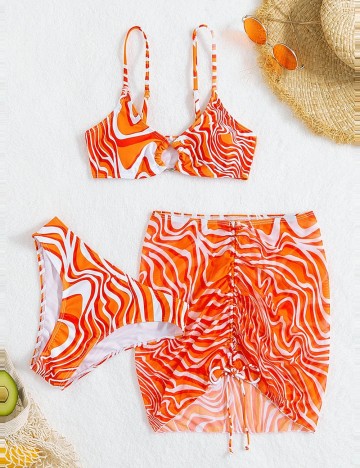 Set costum de baie Shein, mix culori