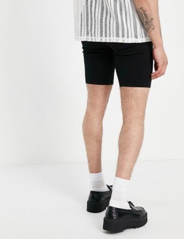 Pantaloni scurți de blugi ASOS, negru