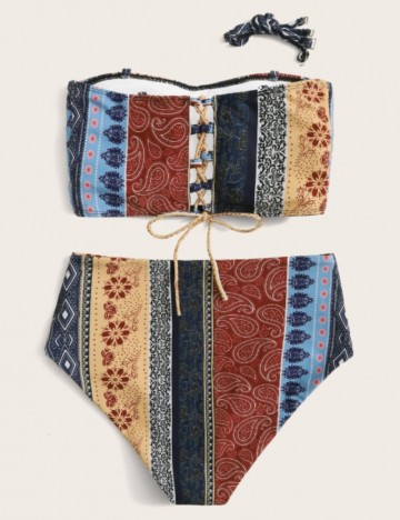Costum de baie Shein, mix culori