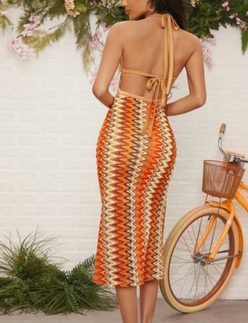 Rochie midi Shein, mix culori