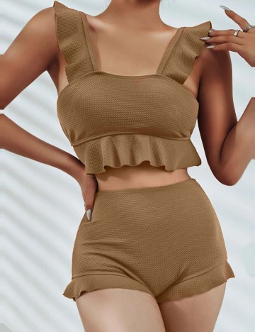 Costum de baie Shein, maro