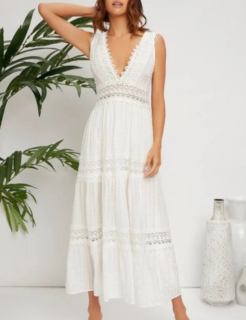 Rochie maxi Shein, alb