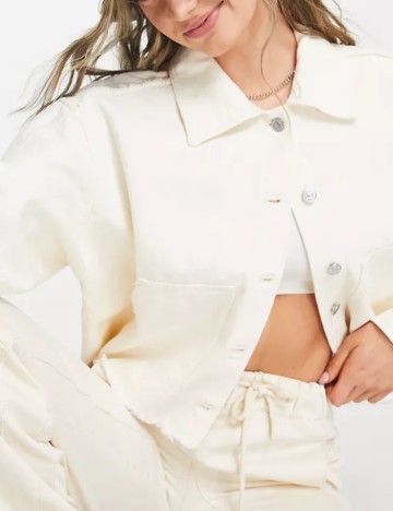 Jachetă WEEKDAY, crem