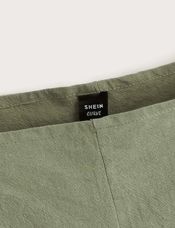 Salopetă scurtă Shein Curve+, verde
