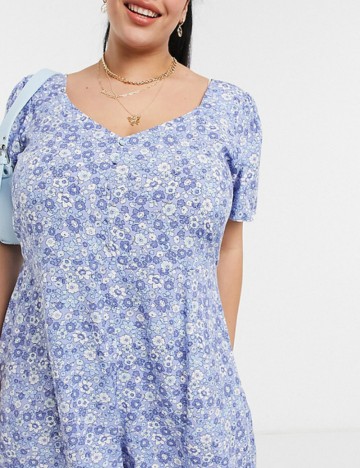 Salopetă scurtă ASOS, albastru