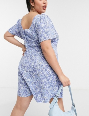 Salopetă scurtă ASOS, albastru