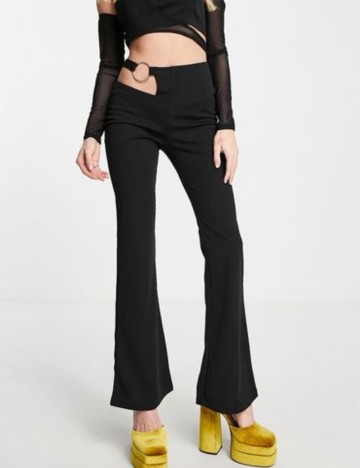 Pantaloni evazați Missy Empire, negru