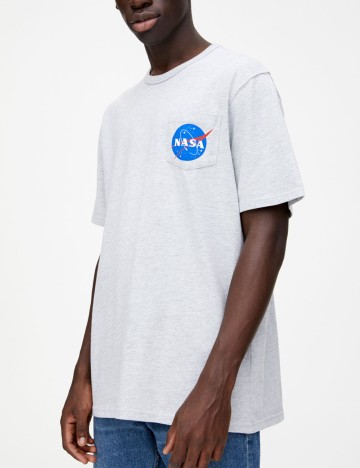 Tricou Pull&Bear, gri