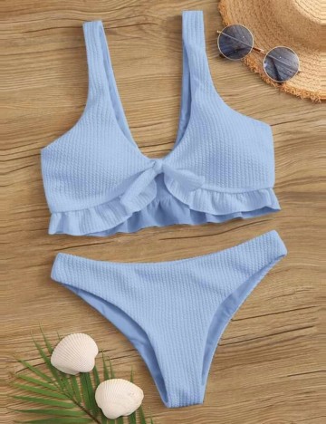 Costum de baie Shein, albastru