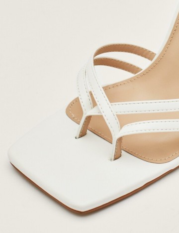 Sandale Cu Toc NASTY GAL, alb