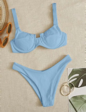 Costum de baie Shein, albastru