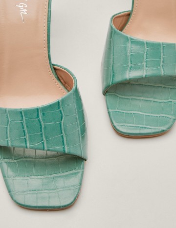 Saboți cu toc NASTY GAL, verde