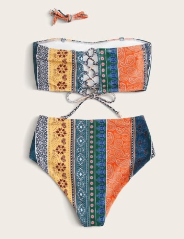 Costum de baie Shein, mix culori