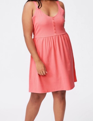 Rochie mini Cotton, roz