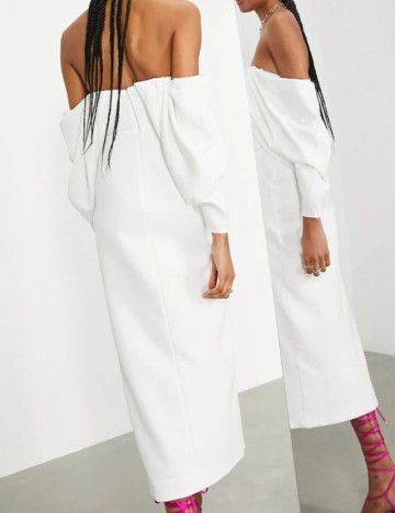 Rochie de ocazie ASOS, alb