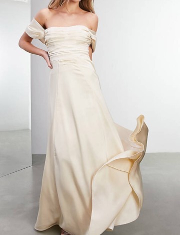 Rochie de ocazie ASOS, crem