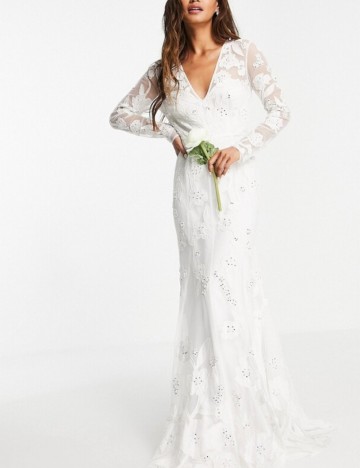 Rochie de ocazie și bridal ASOS, alb
