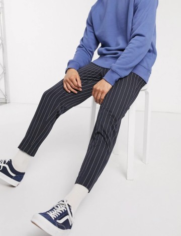 Pantaloni Casual ASOS, bleumarin