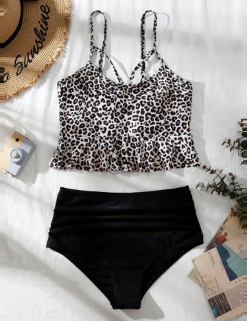 Costum de baie Shein, mix culori