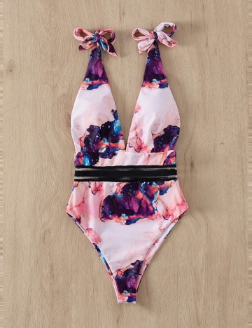 Costum de baie Shein, mix culori