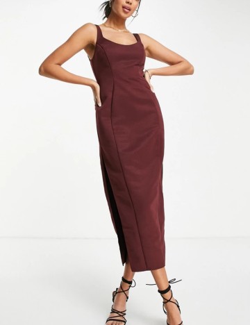 Rochie midi ASOS, vișiniu