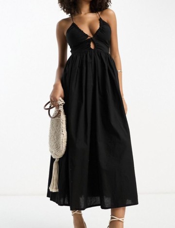 Rochie midi ASOS, negru