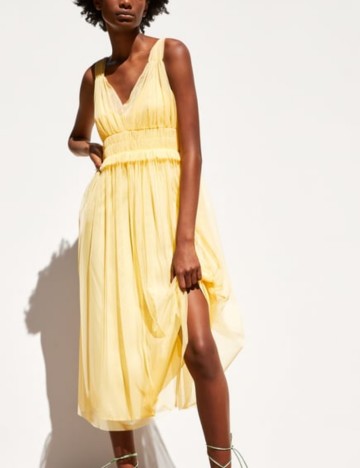 Rochie midi Zara, galben